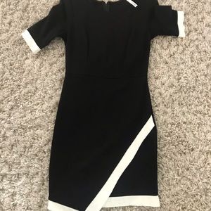 Sexy black and white cocktail dress